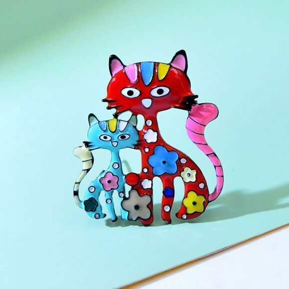 ♥️ Betsey Johnson kitty cat brooch ♥️ - Picture 2 of 2